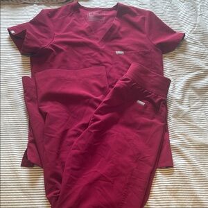 Figs Wide Leg Scrub Set